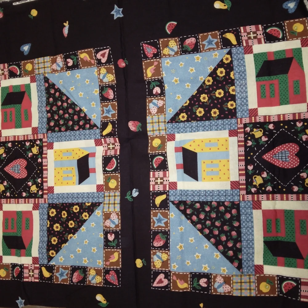 FABRIC PILLOW PANELS fabric, Patchwork Look Pillow Panels by Spring Ind